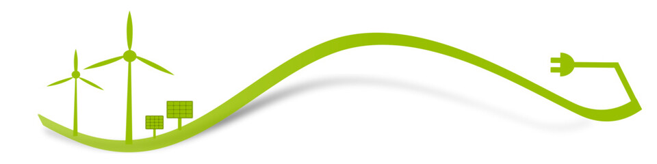 Energie Welle Wellen Band Banner Strom Solar Windenergie erneuerbare nachhaltige Energie