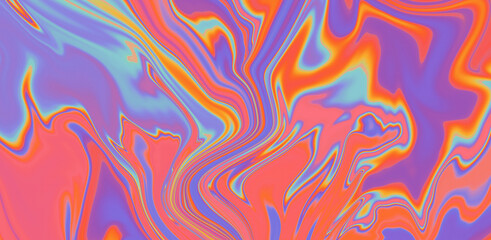 Fototapeta na wymiar Abstract hippie tie-dye style background with colorful leaks. 