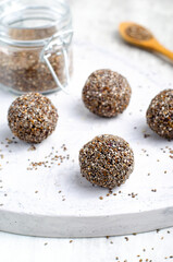 Chia Seed Vegan Sweets, Delicious Candy Balls, Healthy Candies