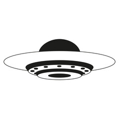 Ufo icon vector. Flying saucer illustration sign. Alien symbol or logo.