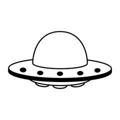 Ufo icon vector. Flying saucer illustration sign. Alien symbol or logo.