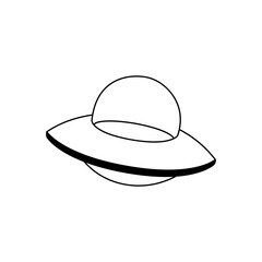 Ufo icon vector. Flying saucer illustration sign. Alien symbol or logo.