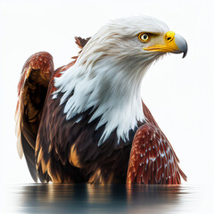 African Fish Eagle image with white background ultra realistic