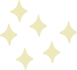 Hand drawn abstract stars shapes flat icon