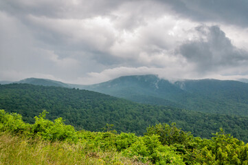 A Late Spring Rain Shower Over the Appalachians. Virginia USA, Virginia