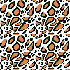 Animal skin leopard seamless pattern design. Jaguar, leopard, cheetah, panther fur.