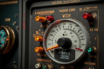  a close up of a multimeter with a multimeter on the side of it and a multimeter on the other side of the meter on the other side of the meter, and a.