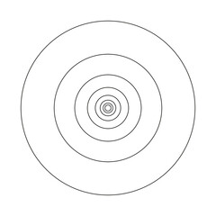 Golden ratio. Fibonacci sequence circles. Modern Logo. Circles in golden proportion. 