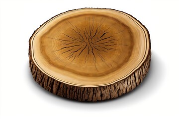  a wooden bowl with a circular design on it's surface, on a white background, with a shadow of the bowl on the surface of the bowl, and the wood, with a.