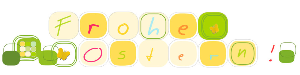 Frohe Ostern Band Banner Text Gruß