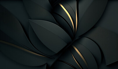 Luxury black gold background. Elegant business presentation banner.