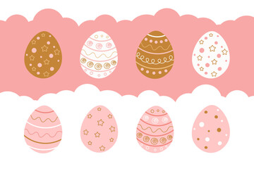 Set of decorative easter eggs