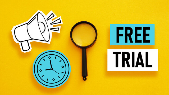 Free trial is shown using the text
