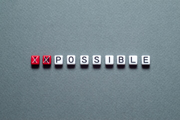 Turning the impossible into the possible,word concept