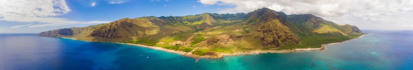 Aerial Panorma of Oahu, Hawaii 