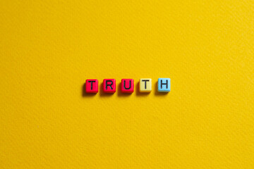 Truth - word concept on cubes