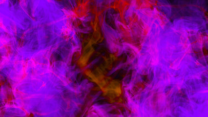 Green steam on a black background.