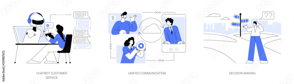 Canvas Prints enterprise communication abstract concept vector illustrations.
