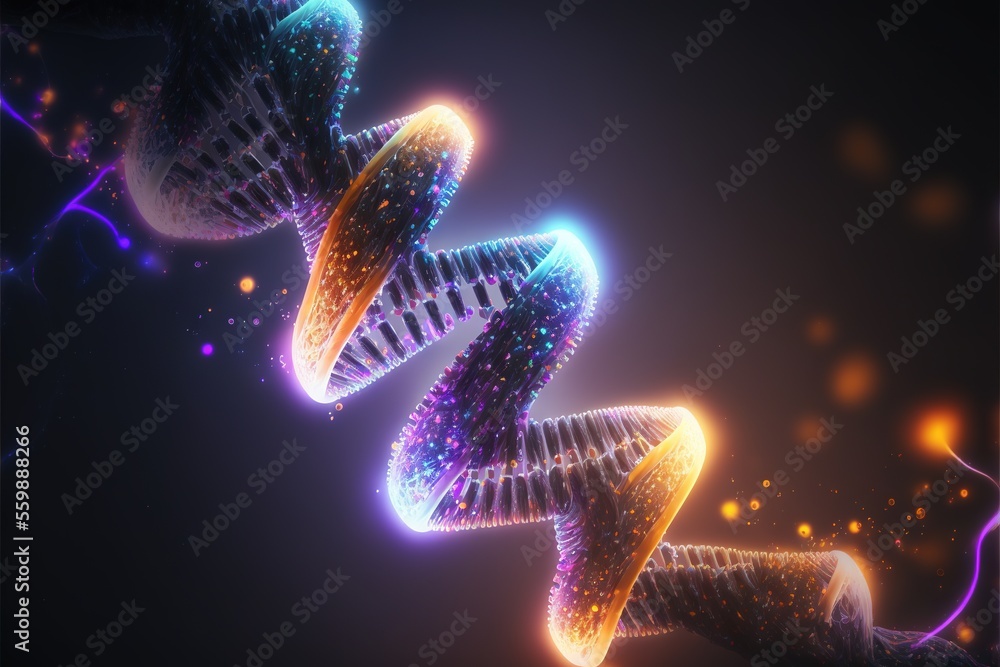Poster a digital image of a double - stranded strand of colorful lights on a black background with a black 