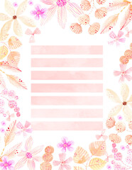 Watercolor Floral To Do List