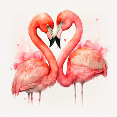 Valentine's Day, Love in Love, Lovely Flamingos, Love is Pink, Love, 14th of February