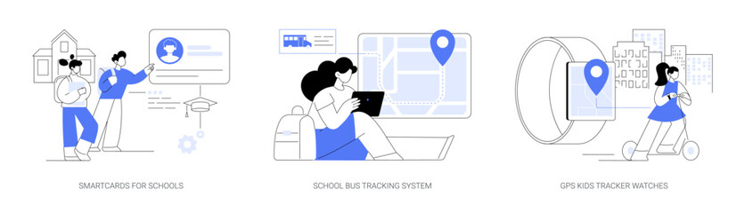 Technology for kids abstract concept vector illustrations. © Visual Generation