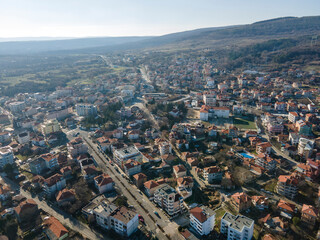 Fototapeta premium Aerial view of town of Obzor, Bulgaria