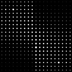 Black and white halftone circles background 