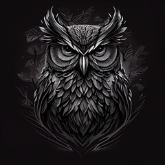 Obraz premium black and white background Generative AI