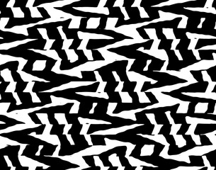 Full seamless modern geometric texture pattern for decor and textile. Black and white lines for textile fabric printing and wallpaper.