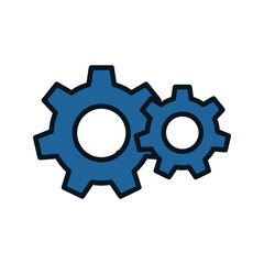 Gears icon. sign for mobile concept and web design. vector illustration