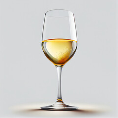 glass of white wine Generative AI