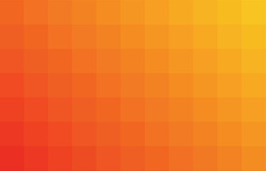 Vector gradient orange background. Abstract texture of the orange squares for publication, design, poster, calendar, post, screensaver, wallpaper, postcard, cover, banner, website. Illustration