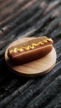 Hotdog Spinning on Lazy Susan 360 Loop 3D Animated Render