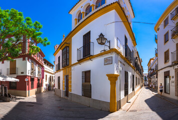 Street view of the old Andalucian city of Cordoba, Spain.