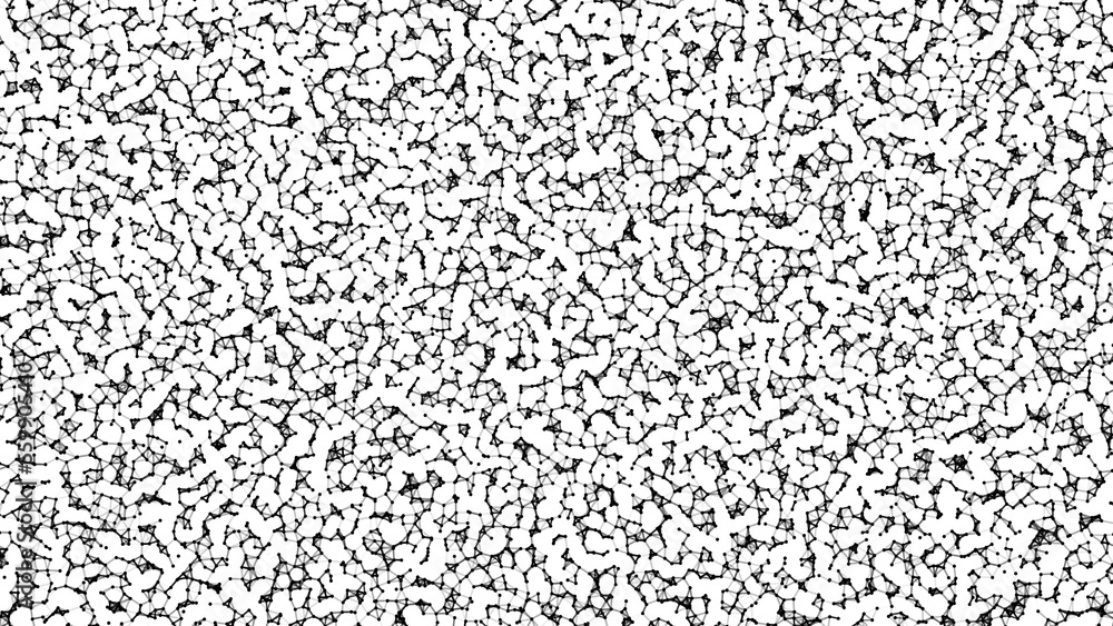 Poster white particles style background. digital modern wallpaper. texture with lines and dots. big data vi