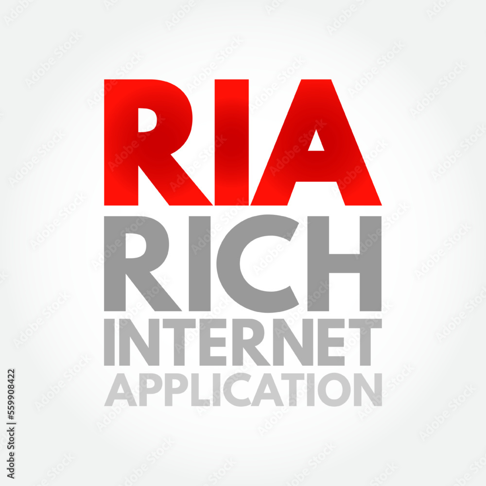 Poster ria rich internet application - web application designed to deliver the same features and functions 