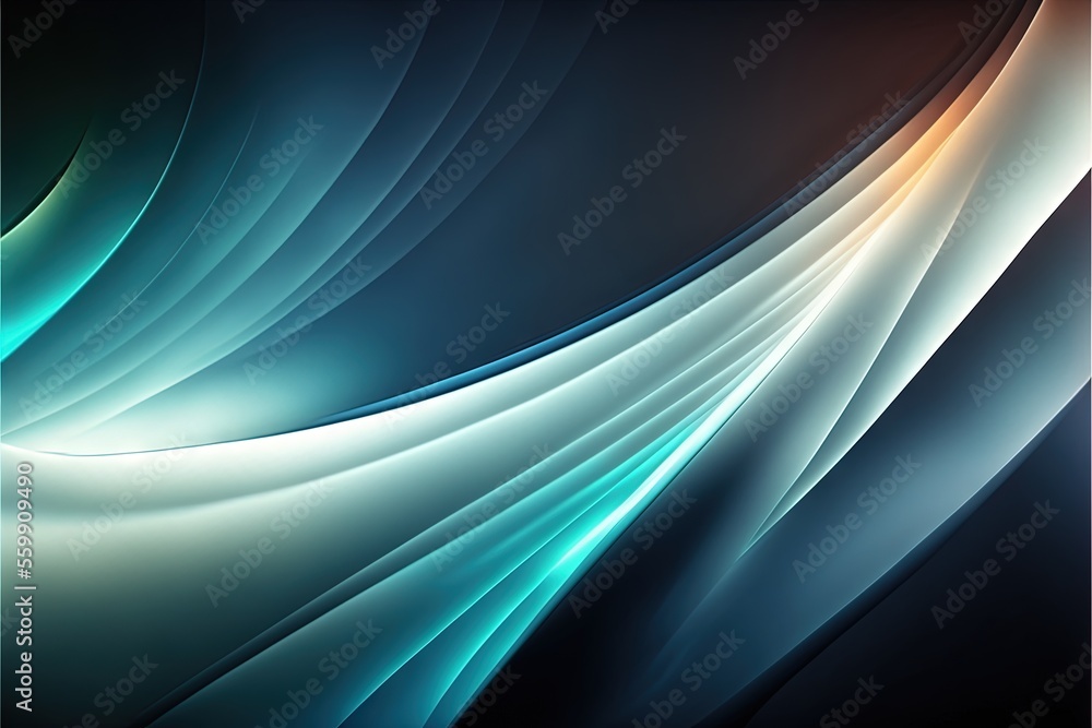 Poster a black and blue abstract background with a white border and a light blue strip in the middle of the