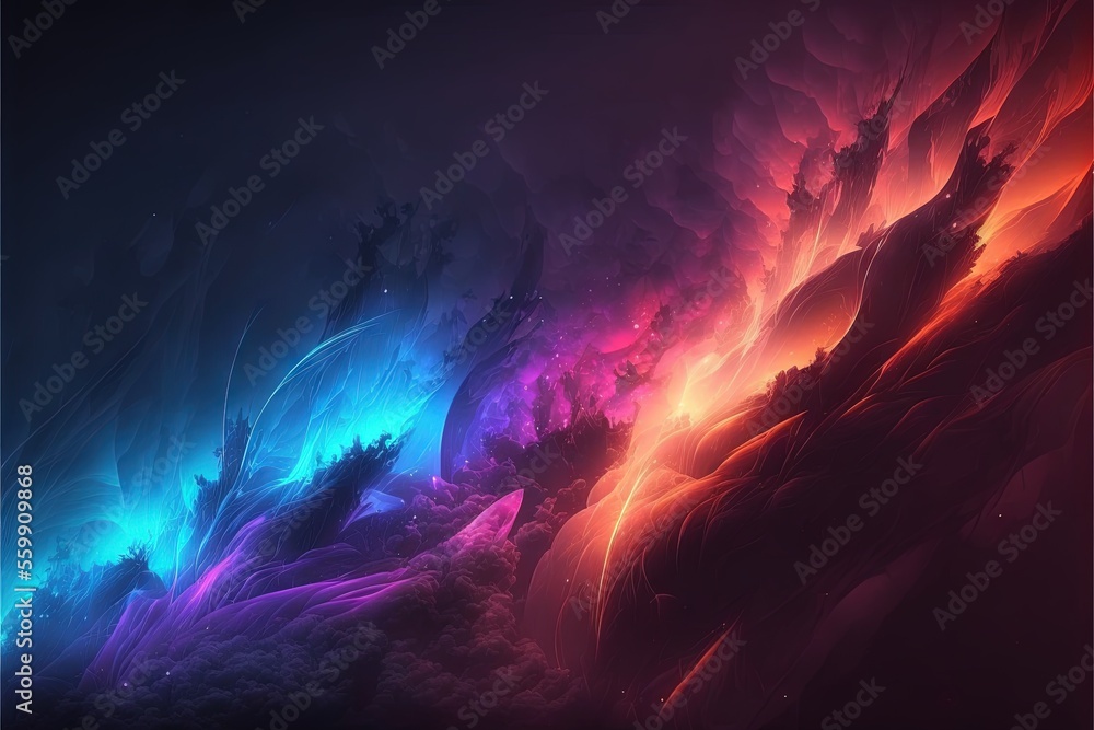 Poster a colorful abstract background with a black background and a blue background with a red and blue bac