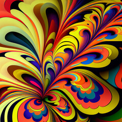 abstract floral background  Generative AI 