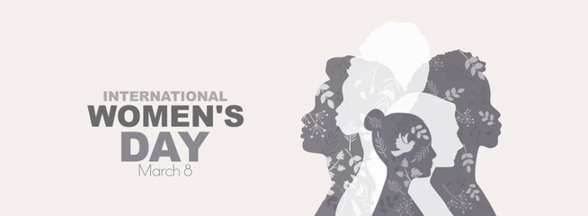 Fototapeta na wymiar International Women's Day banner.