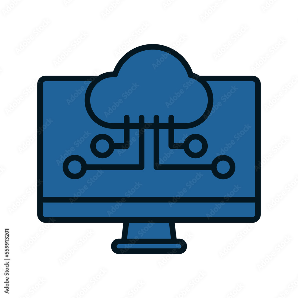 Poster cloud computing icon. sign for mobile concept and web design. vector illustration
