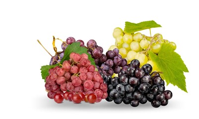 Pile of fresh ripe grapes fruits