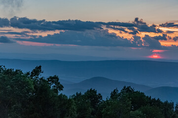 Solstice Sunset, Shenandoah National Park Virginia USA, Virginia