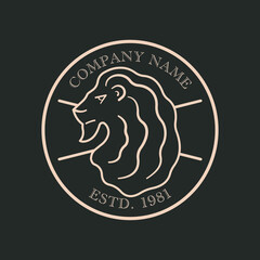 illustration of a lion head logo