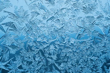 Abstract frosty pattern on glass, background texture