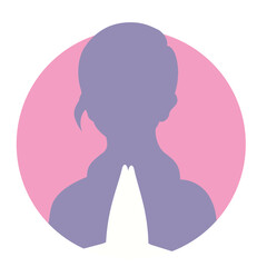 silhouette of a woman doing namaste
