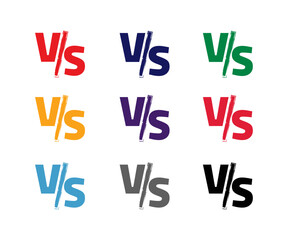 Team versus icon vs against sign 