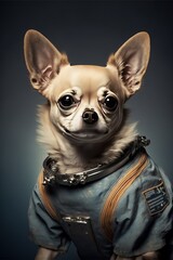 Space Smart Dogs Chihuahua, Generative AI