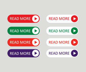 read more web button set vector icons